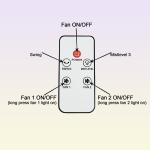 Electric Fan Desktop Double-Head Powerful Air (1 Pc / With Remote / Plug and Play)