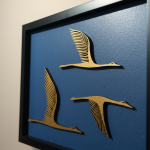 Luxury 3D Wooden Flying Birds Wall Art Frame | Modern Minimalist Home Decor