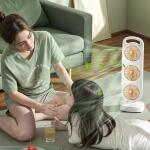 Portable 3 in 1 Design Triple Head Table Fan (1 Pc)