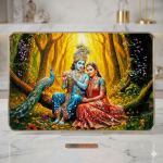 Radha Krishna Crystal Glass Frame