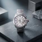 Premium Silver Analog Chronograph Style Wrist Watch for Men