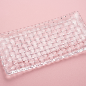 Crystal Clear Oval Glass Serving Tray