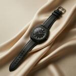 Premium Matte Black Octagonal Analog Wrist Watch with Leather Strap for Men