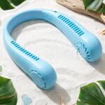 Portable Rechargeable Neck Fan (1 Pc, Blue Color)