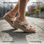 Premium Gold Glitter Knotted Sandals