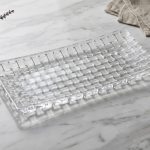 Crystal Clear Oval Glass Serving Tray