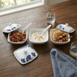 Ceramic Dinner Set with Serving Bowls, Plates & Spoons 40 Pc