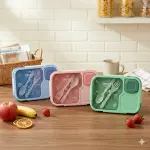 Smarty Kids Lunch Box with Snack Container Spoon Fork for School