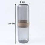 Travel Plastic Toothbrush Holder with Foldable Glass Design
