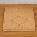 Self Adhesive 3D Foam Wall Panel Cushion Wallpaper (1 Pc, Brown, 69x35 Cm)