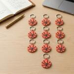 Basketball Design Bag Charm Keychain Set (10 Pc)