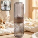 Travel Plastic Toothbrush Holder with Foldable Glass Design