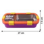 Stainless Steel Leak-Proof Lunch Box with 2 Compartments With Spoon & fork