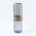 Travel Plastic Toothbrush Holder with Foldable Glass Design