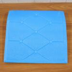 Self Adhesive 3D Foam Wall Panel Cushion Wallpaper (1 Pc, Blue, 69x35 Cm)