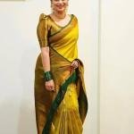 Yashika Women's Fancy Banarasi Kanjivaram Art Silk Saree with Blouse Pieces||Yellow Coloured Kanjivaram Saree