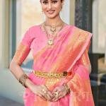 PRIJARI Women's Pure Soft Silk Kanjivaram Saree For Wedding Functions Banarasi Style Sari With Unstitched Blouse Piece