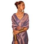 SWORNOF Women's kanjivaram banarasi silk saree for Patola festival Wedding silk with rich pallu Design sarees for women with blouse piece