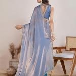 Sidhidata Women's Soft Zimmy Choo Fandy Silk Saree With Hand Work Lace Boarder & Comes With Unstitched Blouse Piece