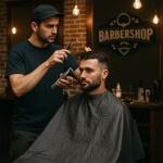 Professional Hair Cutting Cape for Salon & Home Use (1 Pc)