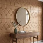 Self Adhesive 3D Foam Wall Panel Cushion Wallpaper (1 Pc, Brown, 69x35 Cm)