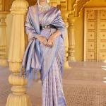 SWORNOF Women's kanjivaram banarasi silk saree for Patola festival Wedding silk with rich pallu Design sarees for women with blouse piece