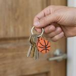 Basketball Design Bag Charm Keychain Set (10 Pc)