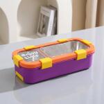 Stainless Steel Leak-Proof Lunch Box with 2 Compartments With Spoon & fork
