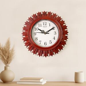 Wooden Look Wall Clock – Silent, Easy-Read for Home | VoltDesk
