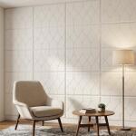Self Adhesive 3D Foam Wall Panel Cushion Wallpaper (1 Pc, White, 69x35 Cm)
